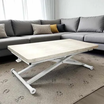 Masuta de cafea, Hanah Home, Home Ext, MDF, Travertin / Alb imagine