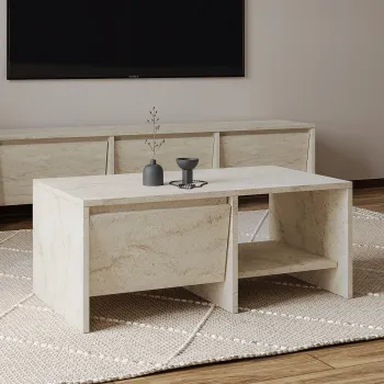 Masuta de cafea, Hanah Home, Laris, 90x35x45 cm, PAL, Travertin imagine