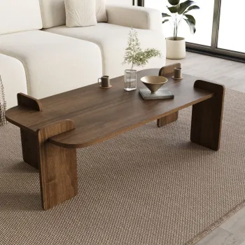 Masuta de cafea, Hanah Home, Lovge, 120x35x60 cm, Maro imagine