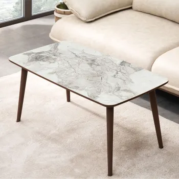 Masuta de cafea, Hanah Home, Luci, 100x45x53 cm, Alb imagine