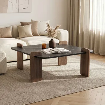 Masuta de cafea, Hanah Home, Marais, 90x35x90 cm, PAL, Lotus / Nuc imagine