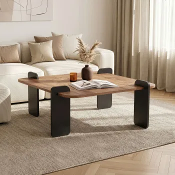 Masuta de cafea, Hanah Home, Marais, 90x35x90 cm, PAL, Pin Atlantic / Antracit imagine