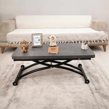 Masuta de cafea, Hanah Home, Mini Juppo Ext, MDF, Negru imagine