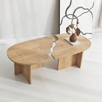 Masuta de cafea, Hanah Home, Missisipi, 120x38x60 cm, Maro imagine