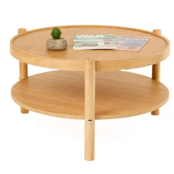 Masuta de cafea, Hanah Home, Monza, Lemn masiv, Stejar imagine