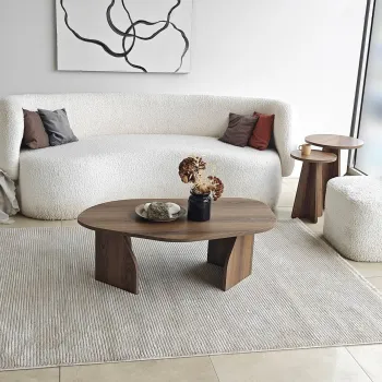 Masuta de cafea, Hanah Home, Nova, 100x35x60 cm, PAL, Maro imagine