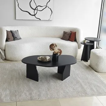 Masuta de cafea, Hanah Home, Nova, 100x35x60 cm, PAL, Negru imagine