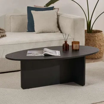 Masuta de cafea, Hanah Home, Orba, 120x40x65 cm, PAL, Negru imagine