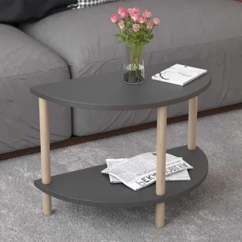 Masuta de cafea, Hanah Home, Peka-0007, 60x42x30 cm, PAL, Antracit imagine