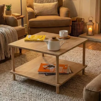 Masuta de cafea, Hanah Home, Peka-0049, 60x42.5x60 cm, PAL, Maro imagine