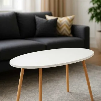 Masuta de cafea, Hanah Home, Peka-126, 90x60x50 cm, PAL, Alb imagine