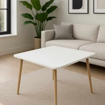 Masuta de cafea, Hanah Home, Peka-249, 60x47x60 cm, PAL, Alb imagine