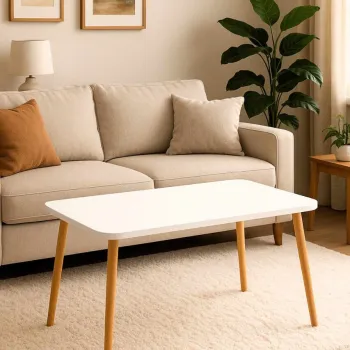 Masuta de cafea, Hanah Home, Peka147P, 90x55x50 cm, PAL, Alb imagine