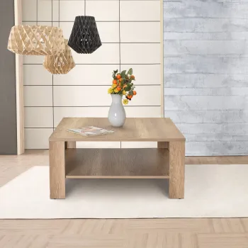 Masuta de cafea, Hanah Home, Shp-690-Tt-1, 90x42x90 cm, Nuc deschis imagine