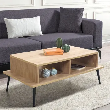Masuta de cafea, Hanah Home, Sile 2010, 100x40x56 cm, PAL, Maro imagine