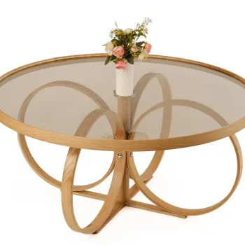 Masuta de cafea, Hanah Home, Tokyo, 100x47x100 cm, 100% SOLID OAK WOOD, Stejar imagine