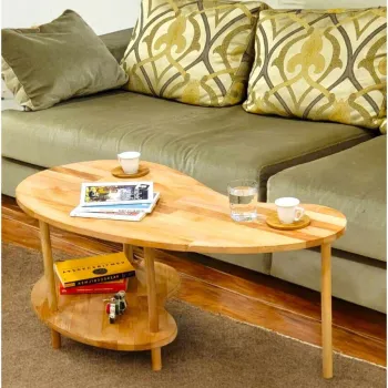 Masuta de cafea, Hanah Home, Tyc7725C83108E8E00, 100x43x48 cm, LEMN SOLID, Lemn imagine