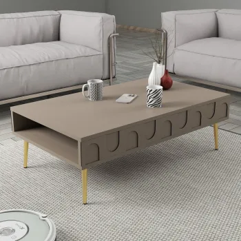 Masuta de cafea, Hommy Craft, Lyon 33, 105x33.6x60 cm, PAL, Atlas / Aur imagine