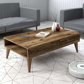 Masuta de cafea, Hommy Craft, Valensiya, 105x60x34.6 cm, PAL, Maro imagine