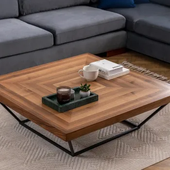 Masuta de cafea, Howard, Cora, 100x32x100 cm, Maro imagine