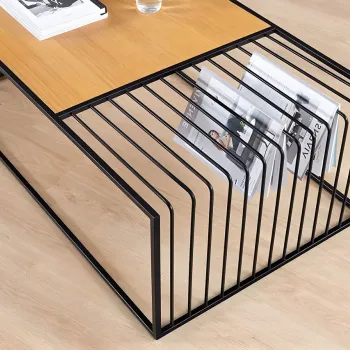 Masuta de cafea, Howard, Riley, 120x40x40 cm, MDF , Maro imagine