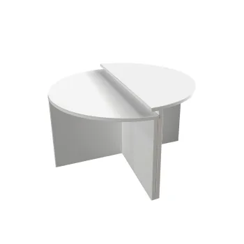 Masuta de cafea, Inarch, Dolunay, 70x51.8x38 cm, PAL, Alb imagine