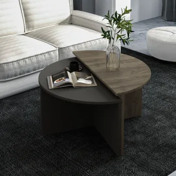 Masuta de cafea, Inarch, Dolunay, Nuc / Antracit imagine