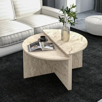 Masuta de cafea, Inarch, Dolunay, Travertin imagine