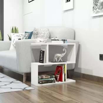 Masuta de cafea Lale, Elegance, 60x20x55 cm, alb imagine