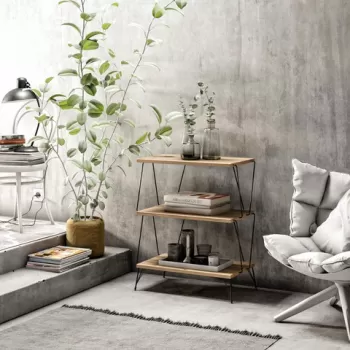 Masuta de cafea Lazandos, Kalune Design, 48x31x75 cm, maro imagine