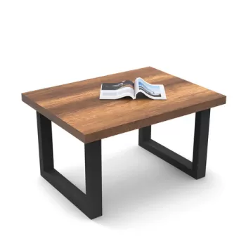 Masuta de cafea, Locelso, MN02, 80x43x60 cm, Nuc / Antracit imagine