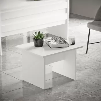 Masuta de cafea, Locelso, Vario B, 60x46.3x50 cm, Alb imagine