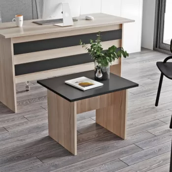 Masuta de cafea, Locelso, Vario B, 60x46.3x50 cm, Stejar / Negru imagine