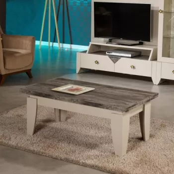 Masuta de cafea Lusso, Comforty, 110x65x45 cm, bej imagine