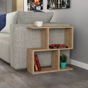 Masuta de cafea Mania, Decortie, 60x20x60 cm, natural imagine