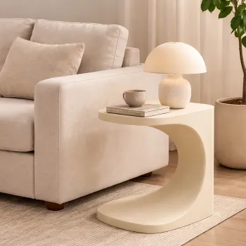 Masuta de cafea, Mauro Ferretti, Ibiza, 42x42x52 cm, plastic, alb imagine