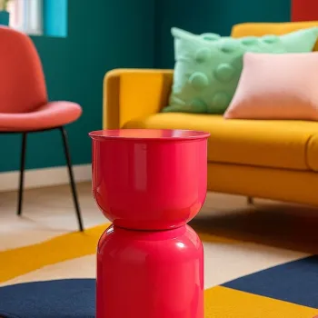 Masuta de cafea, Mauro Ferretti, Oyi, 31x46 cm, metal, roz imagine