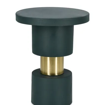 Masuta de cafea Mitui, Bizzotto, D35x45 cm, otel, verde inchis imagine