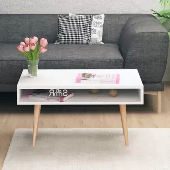 Masuta de cafea, Mod Design, Via, 80x53.6x45 cm, Alb imagine