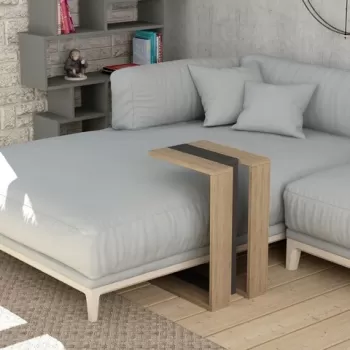 Masuta de cafea Muju, Decortie, 30x40x57 cm, natural/antracit imagine