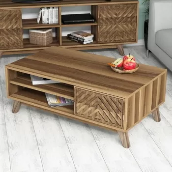 Masuta de cafea ?nci Walnut, Hommy Craft, 105x60x38,2 cm, alunaaluna imagine