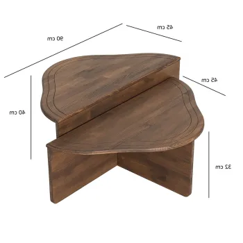 Masuta de cafea, Neostill, Altopiano, Lemn masiv, Maro imagine