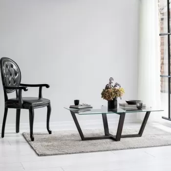 Masuta de cafea, Neostill, Amalfi, 105 x 35 x 65 cm, sticla temperata, antracit imagine