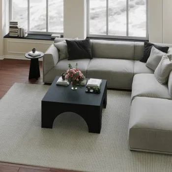 Masuta de cafea, Neostill, Collesium, 80x37x80 cm, PAL, Negru imagine