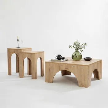 Masuta de cafea, Neostill, Collesium, 80x37x80 cm, PAL, Stejar imagine