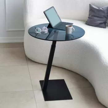 Masuta de cafea, Neostill, Fume, 40x75x40 cm, Negru imagine