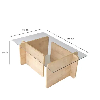 Masuta de cafea, Neostill, Giona, 105x40x65 cm, PAL, Maro imagine