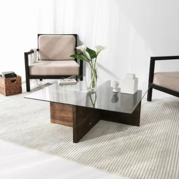 Masuta de cafea, Neostill, Glory, 90x35x90 cm, Nuc imagine