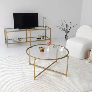 Masuta de cafea, Neostill, Gold Sun S404, 83x40x83 cm, Aur imagine