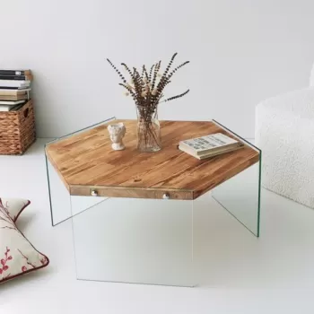 Masuta de cafea, Neostill, Hexagon S304, Stejar imagine